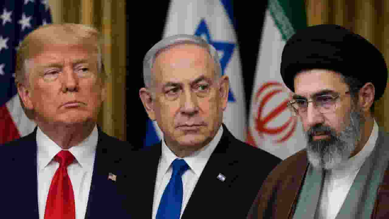 Donald Trump, Benjamin Netanyahu and Mojtaba Khamenei 