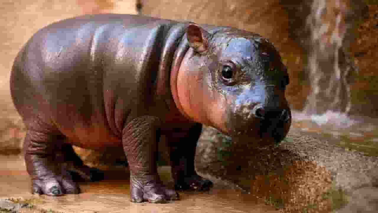 Jellybean new viral baby pygmy hippo