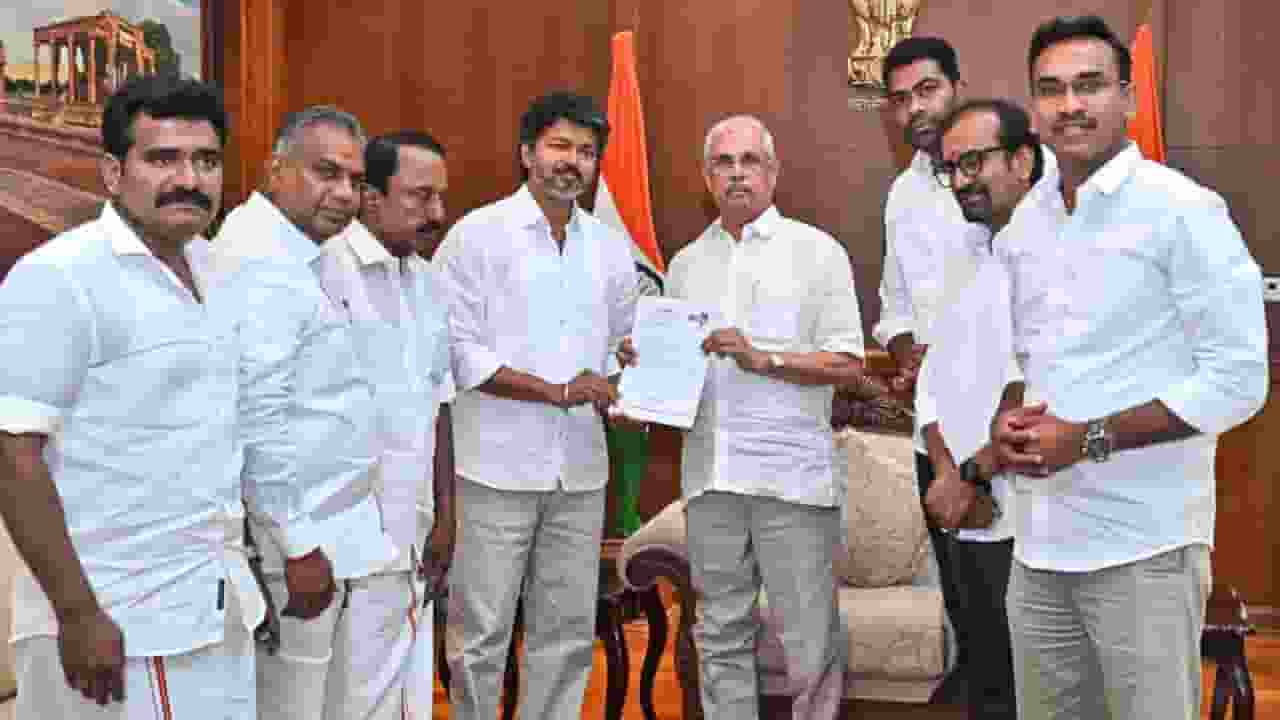 TVK chief Vijay meets Governor Rajendra Arlekar