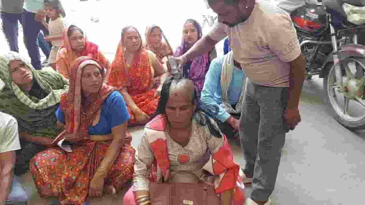 Firozabad BJP councillor shaves her head