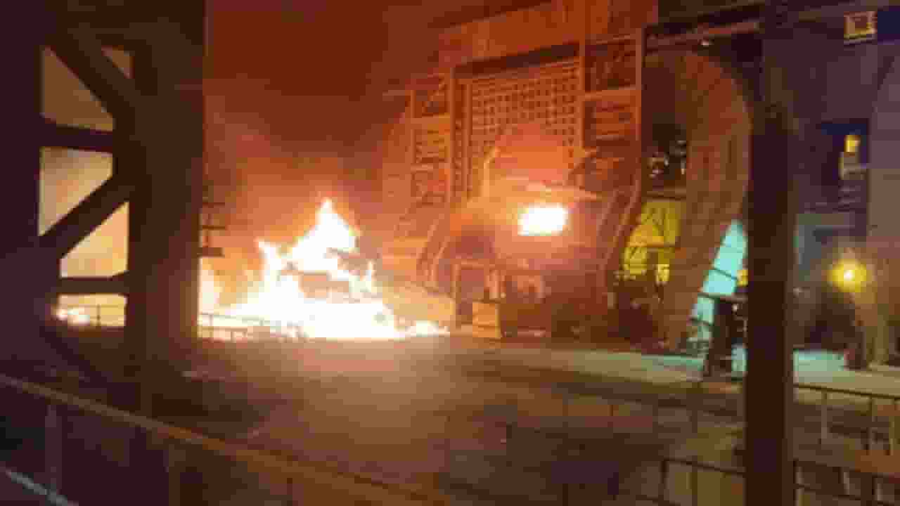 Vizag Steel Plant fire accident visakhapatnam