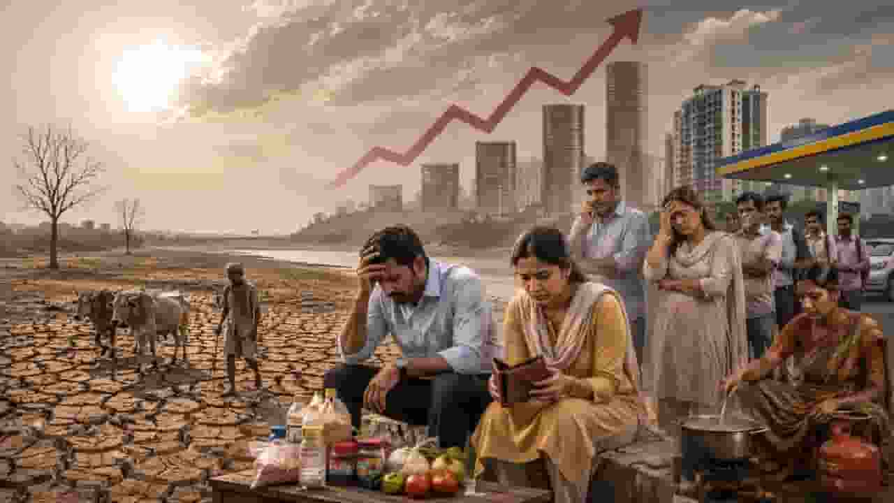 representative image of worried People due to weak monsoon