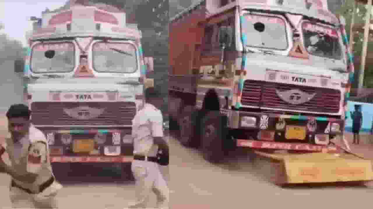 Chhattisgarh Truck hit and run girl and breaks barricade