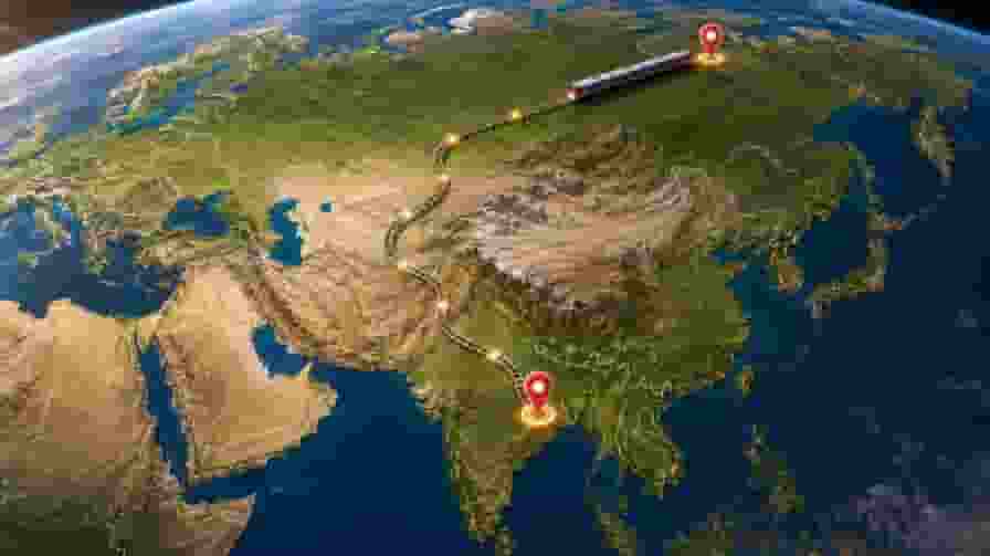 representative image of Russia India Train Route