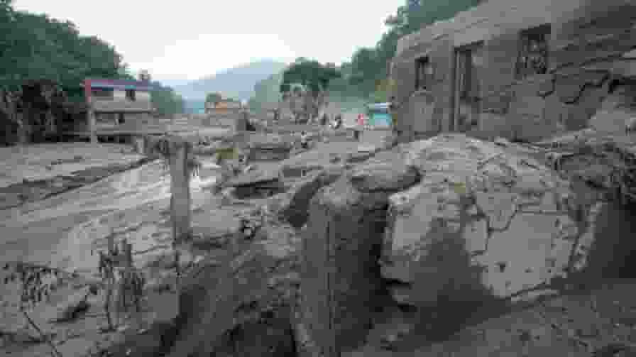 Bank cash washed away in Nepal flood