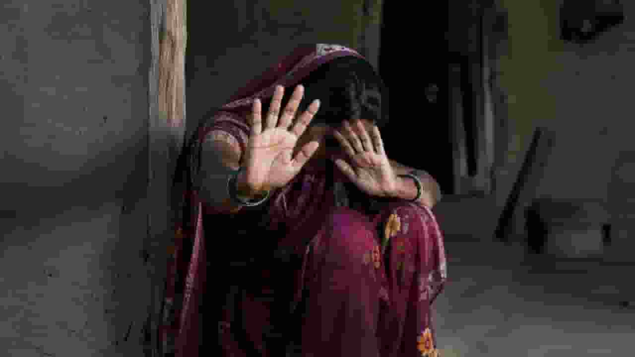 representative image of tortured woman