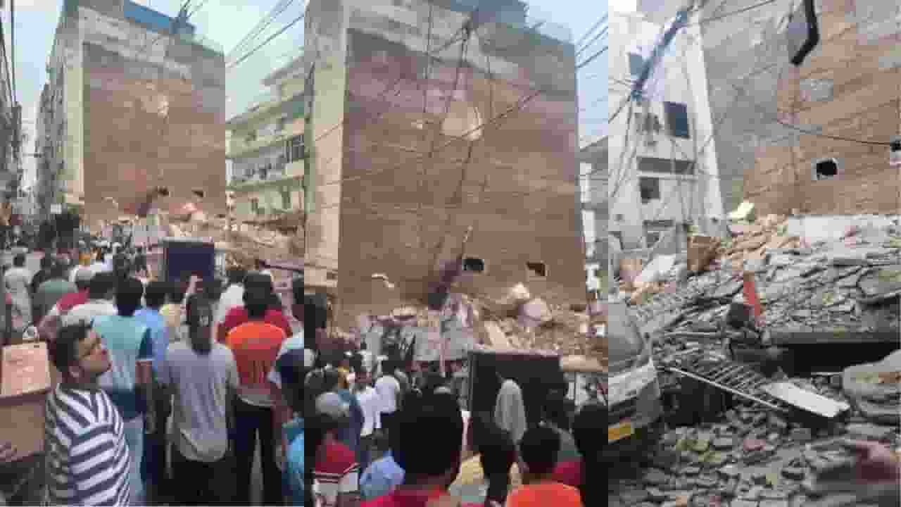 building collapsed near Satya Niketan in South West Delhi