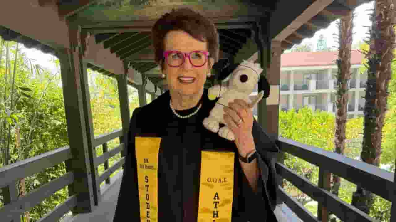 billie jean king with her degree
