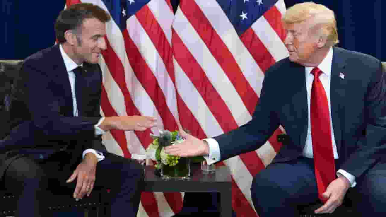 Emannuel macron and donald trump : Photo Credit: PTI