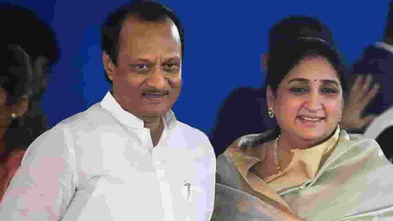 Sunetra Pawar and Ajit Pawar