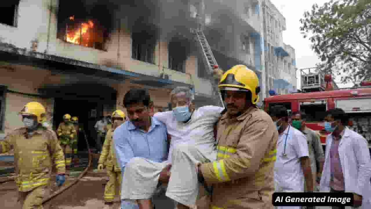 ai generated image if a fire accident