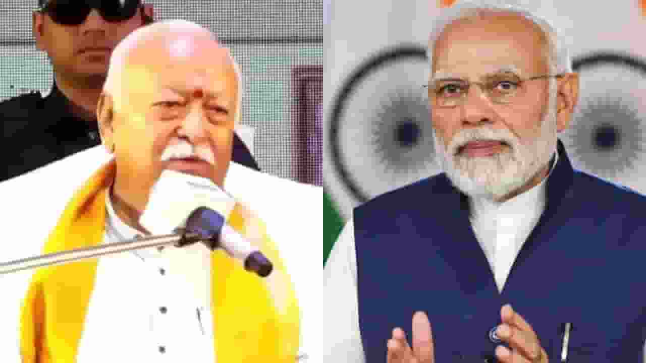 Mohan Bhagwat and PM Narendra Modi
