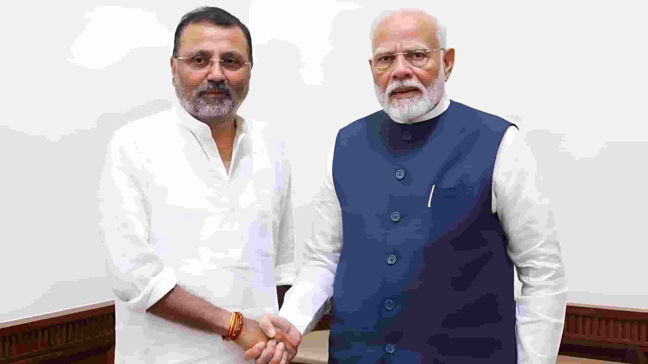 Nishikant Dubey and PM Narendra Modi