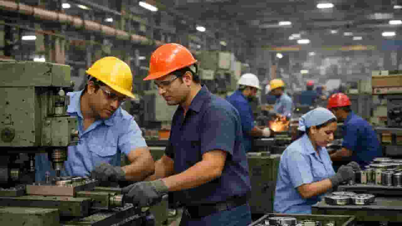 ai generated image of workers in noida