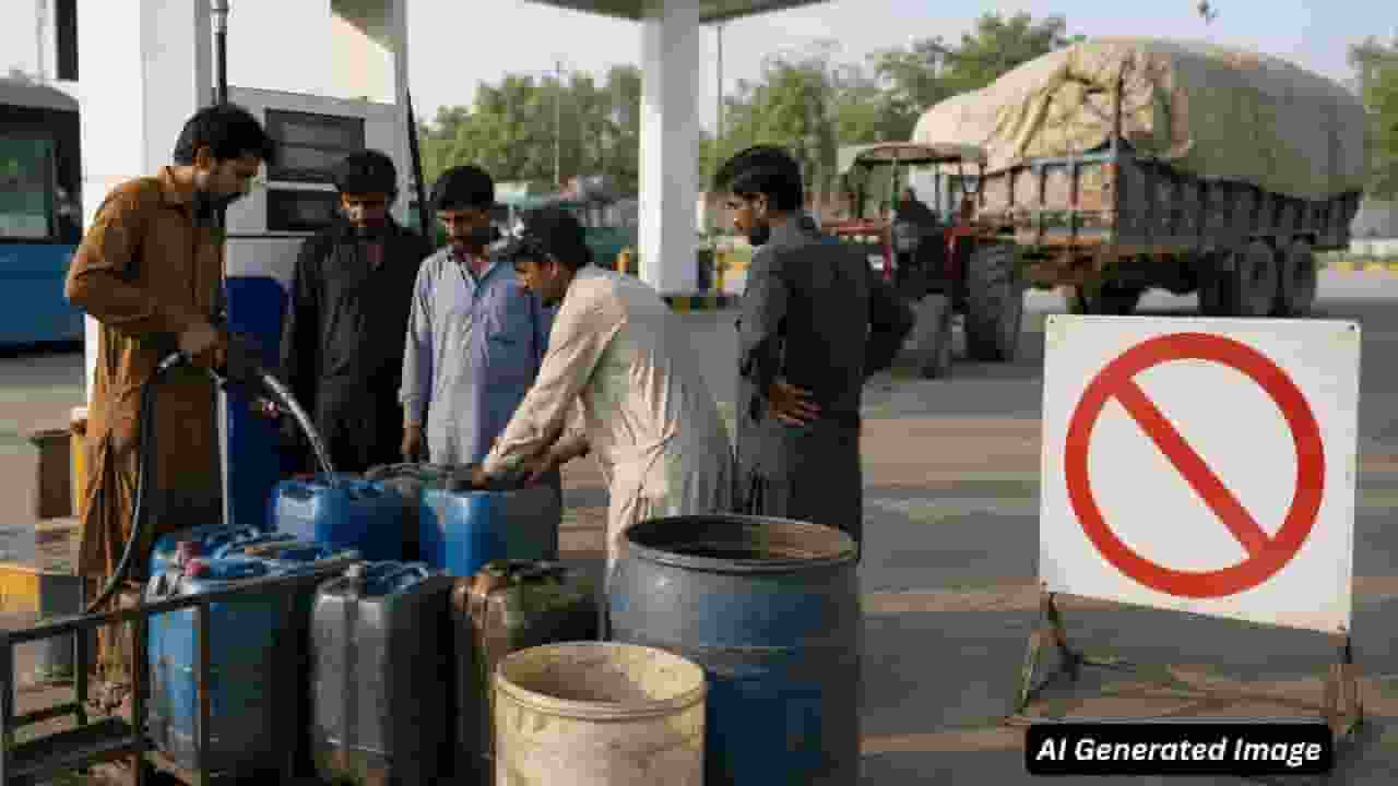 ai generated image of petrol pump