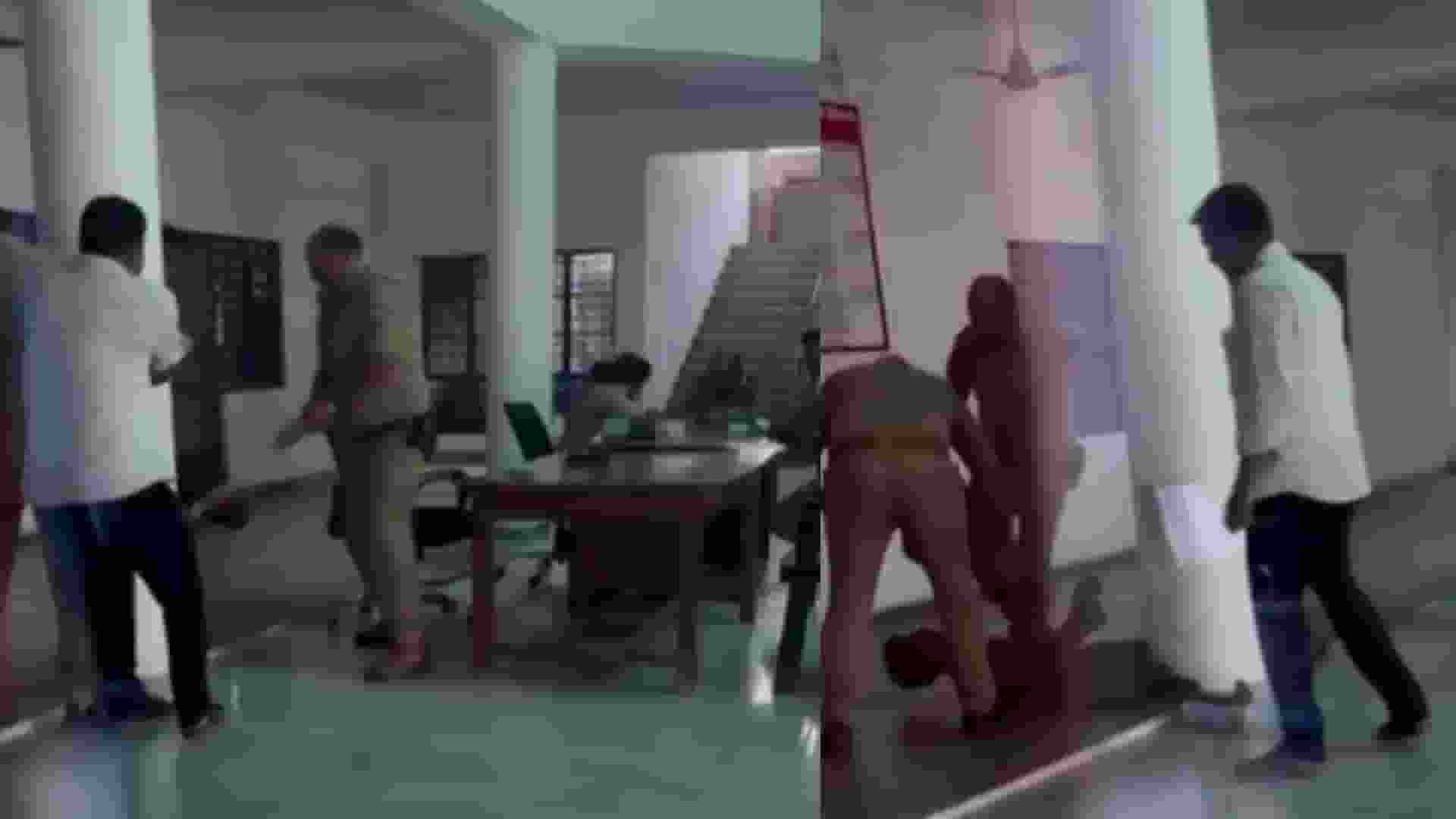 police beating man