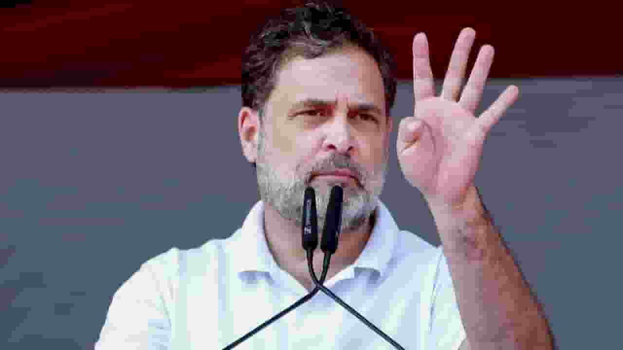 rahul gandhi at kisan rally