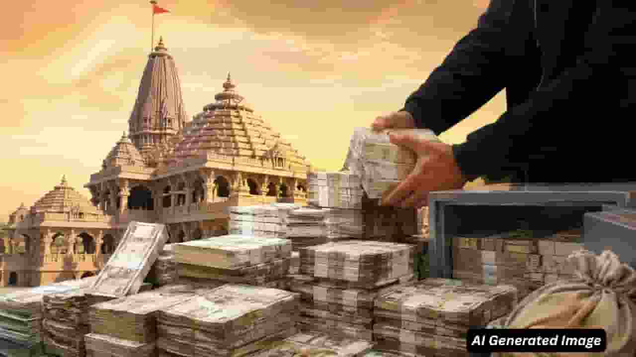 ai generated image of ram mandir donation case