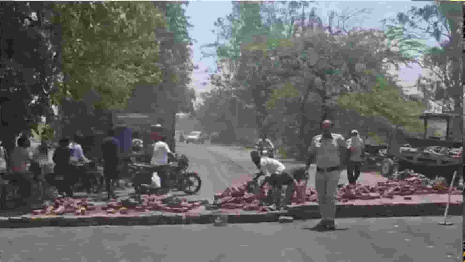 farmer blocked highway