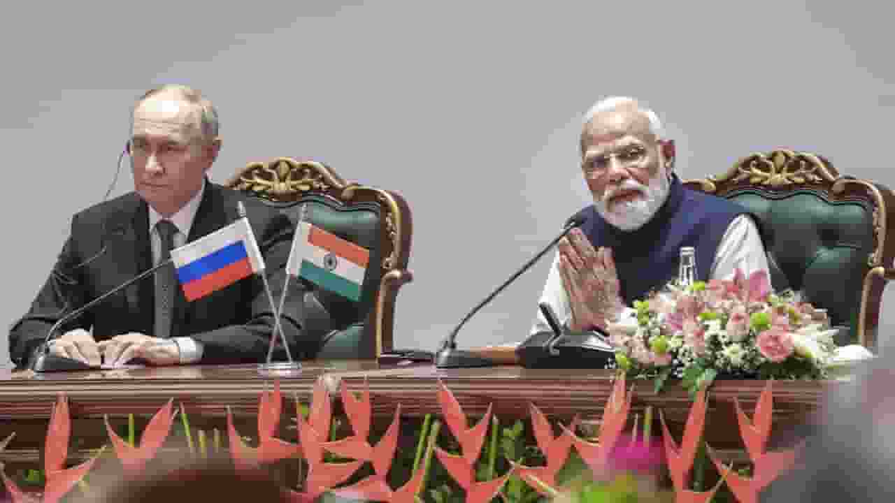 Vladimir Putin and Narendra Modi