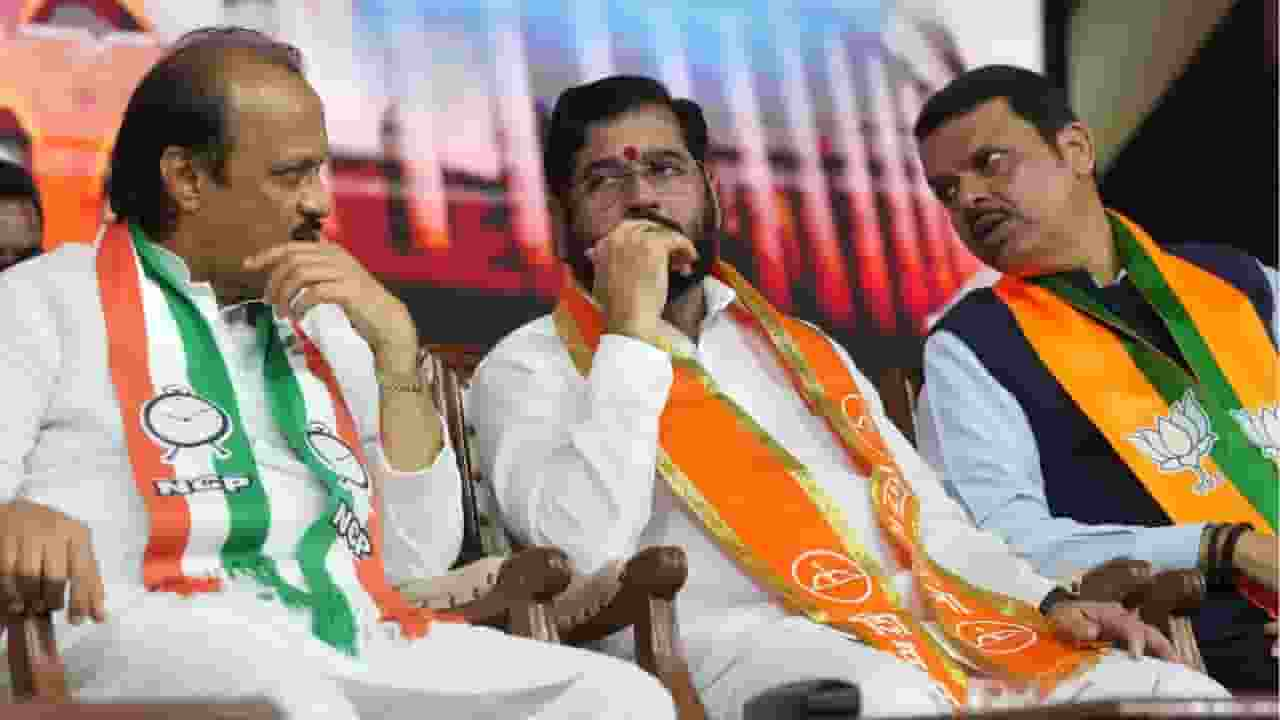 ajith pawar, eknath shinde and devendra fadnavis : photo: pti