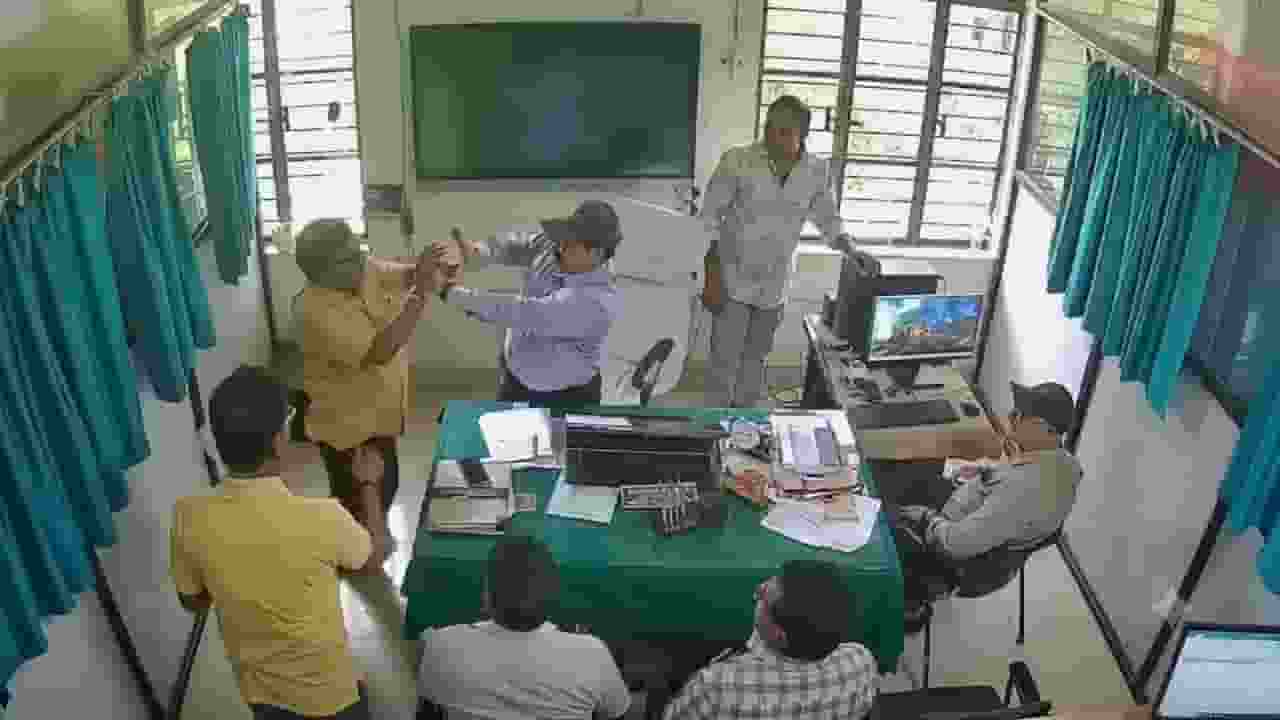 image of people fighting