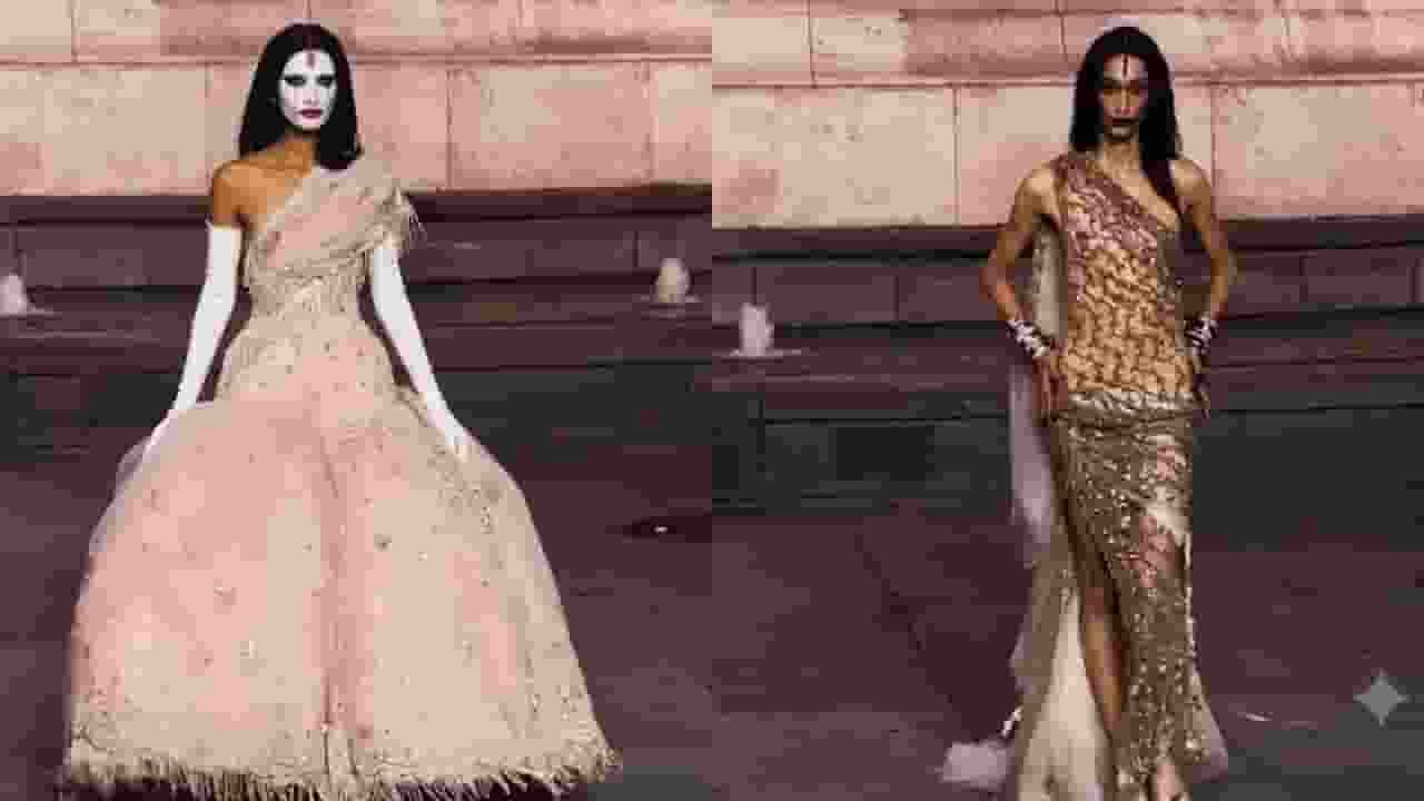 Models unique look at Paris Fashion Week