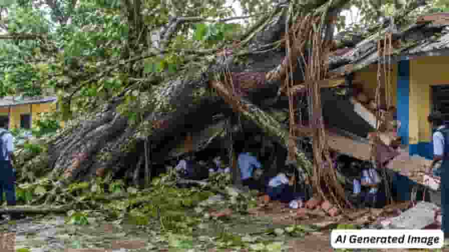 representative image of accident in school