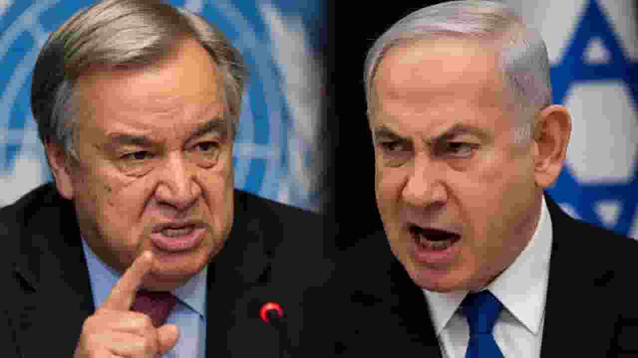 Benjamin Netanyahu and António Guterres
