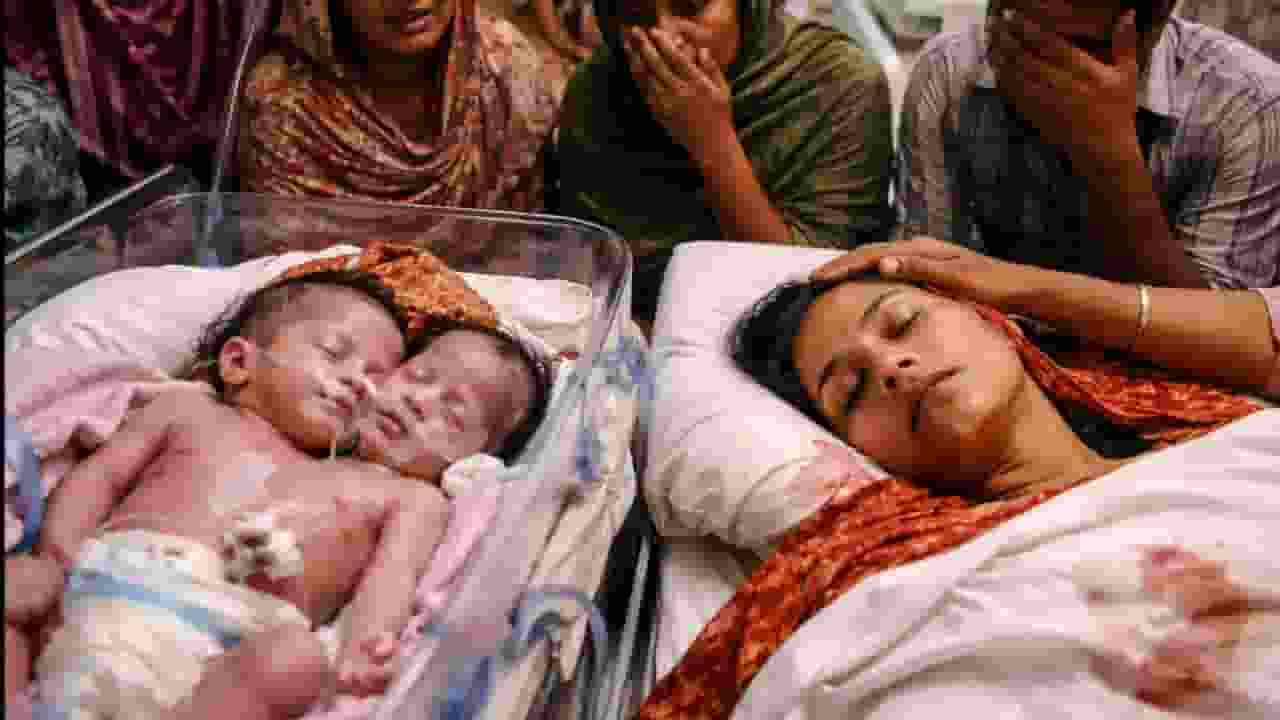Mother dies after seeing twins