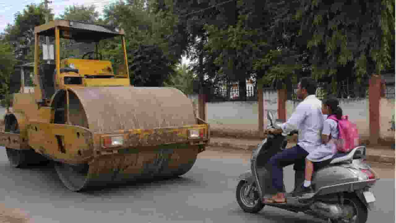 Tragic death after being crushed under a road roller