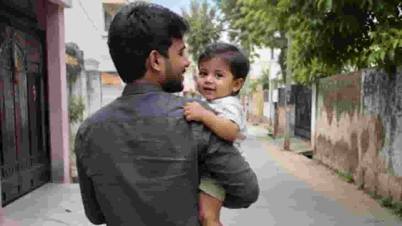 A men with1.5 year old boy