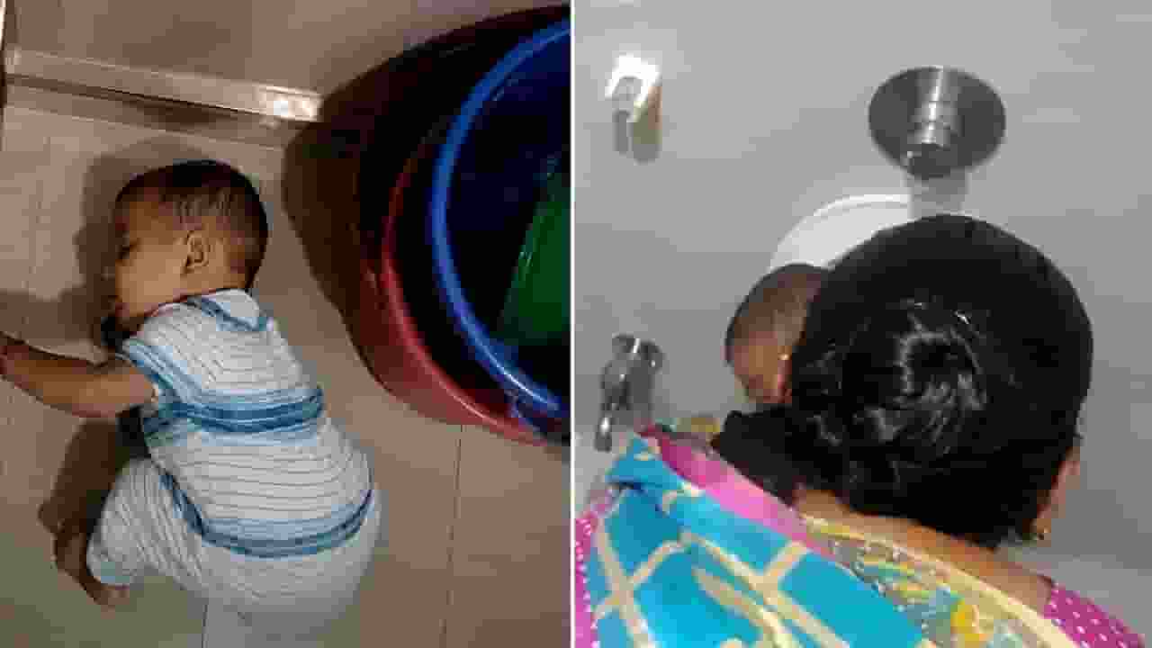 Child locked in bathroom