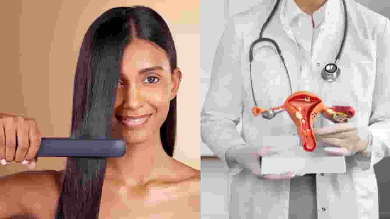 chemical hair straightener cause uterine cancer