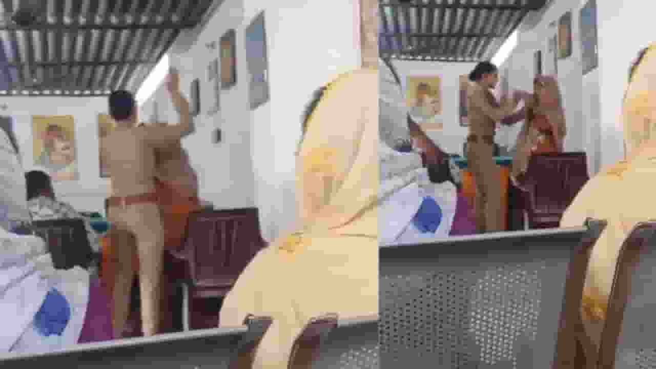  Varanasi Woman SI Slaps Complainant