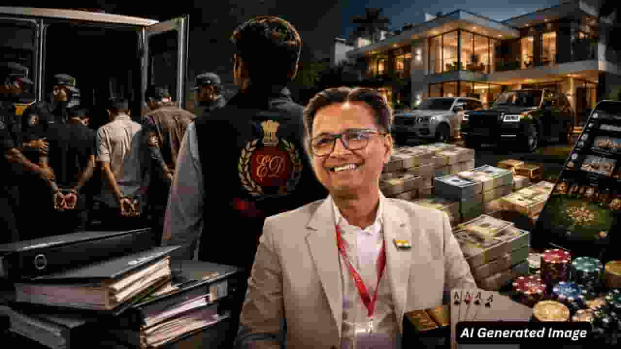 ai generated image of vikas garg and mahadev app case