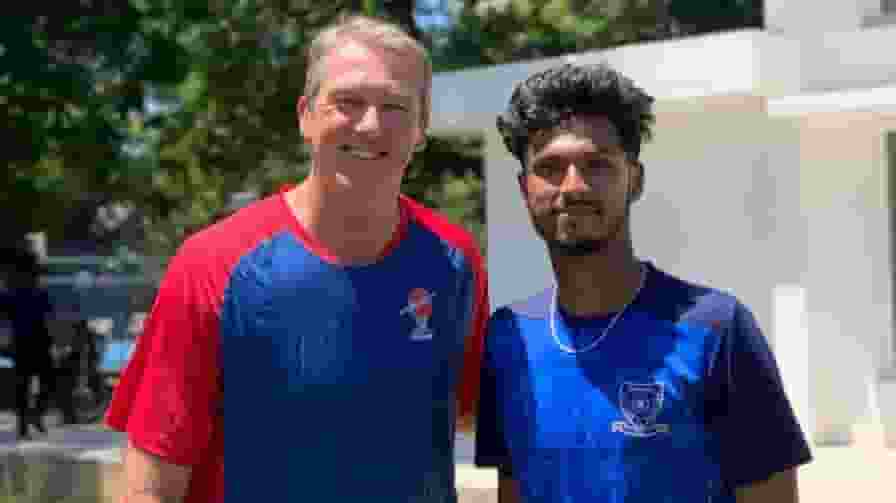Dev Aditya Singh with Glenn McGrath