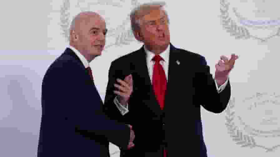 Donald Trump and FIFA president Gianni Infantino