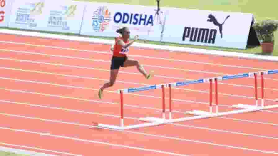 R Harshitha 400m hurdle race