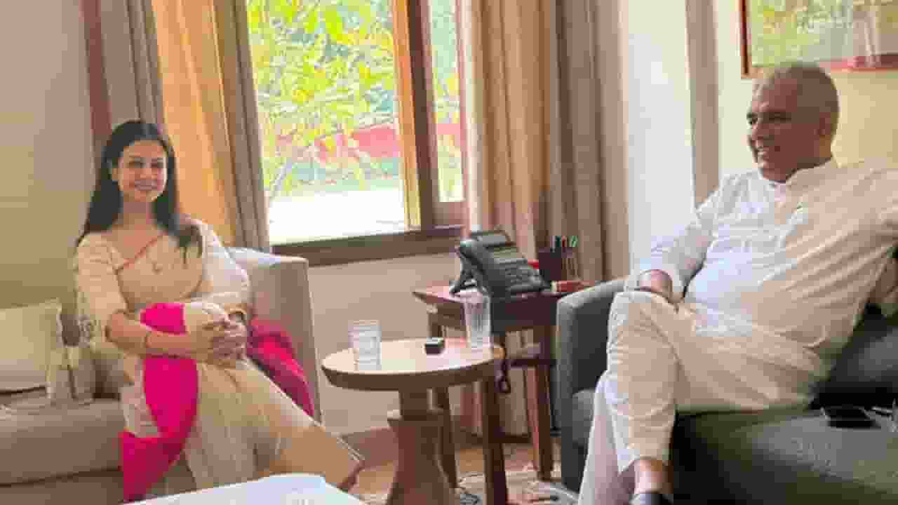 Koel Mallick and Bhupendra Yadav