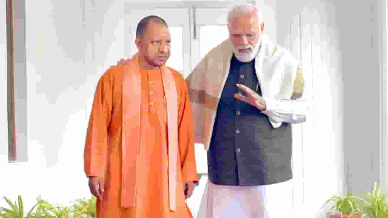 Yogi Adityanath and Narendra Modi BJP