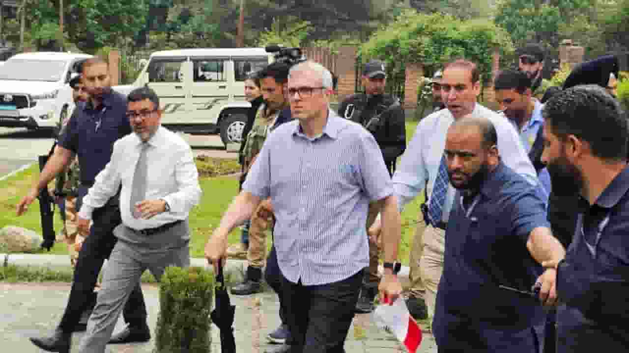 Omer Abdullah going for meeting । Photo Credit: PTI