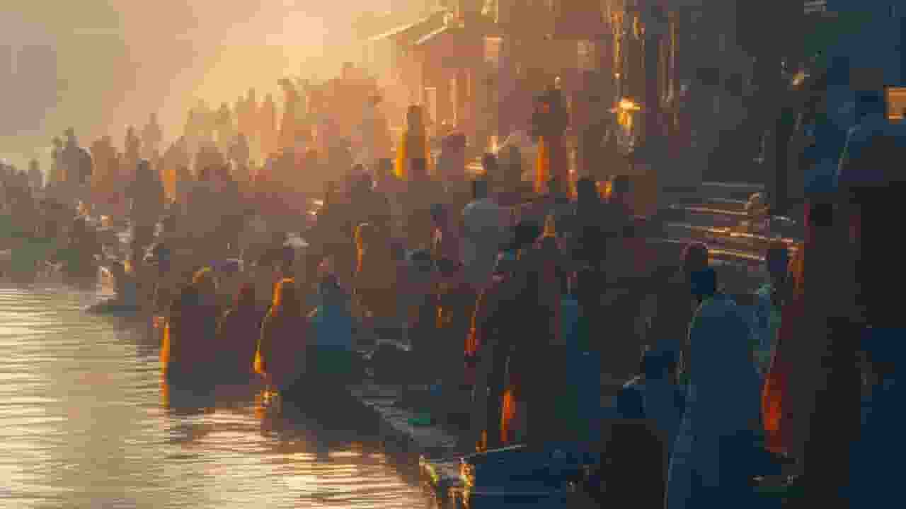 Image of People taking Holy Bath