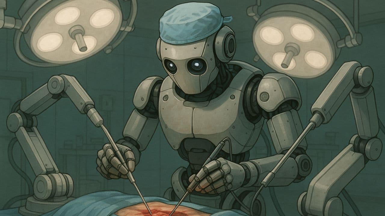 न डॉक्टर, न नर्स, रोबोट कर रहा गॉल ब्लैडर की सर्जरी Image of robot doing surgery