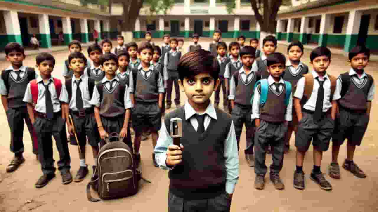 10 रुपये की शर्त और दर्जनों बच्चों ने ब्लेड से काट लिया हाथ, सब हैरान Image of School Student