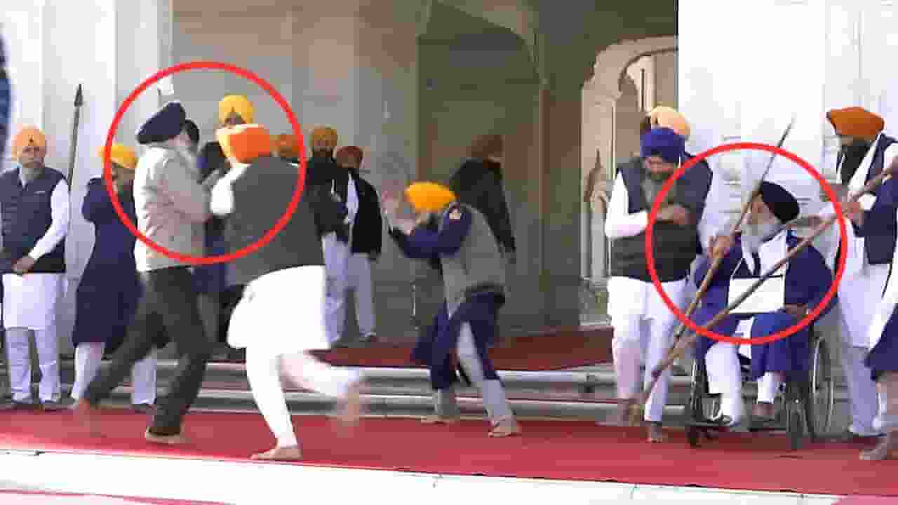 स्वर्ण मंदिर में सेवा के दौरान के सुखबीर बादल को गोली मारने की कोशिश sukhbir badal