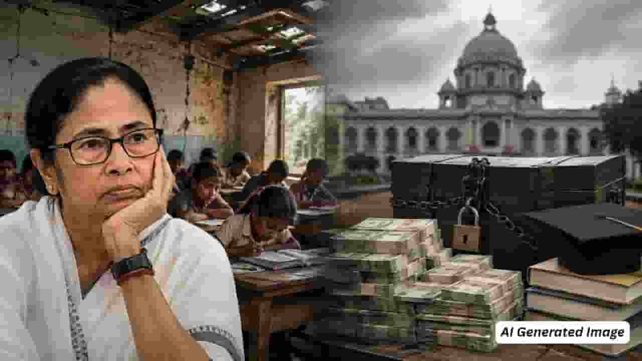 ai genrated image of cag report on west bengal schools