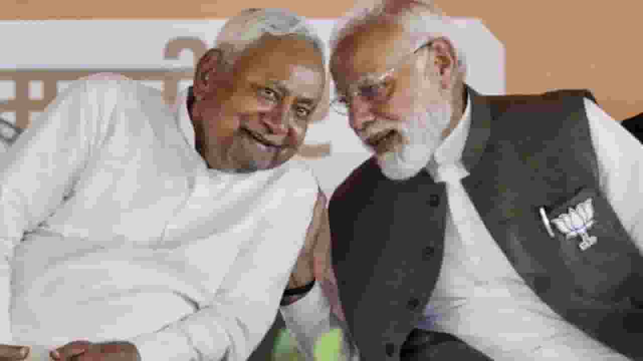 Nitish Kumar and PM Modi.