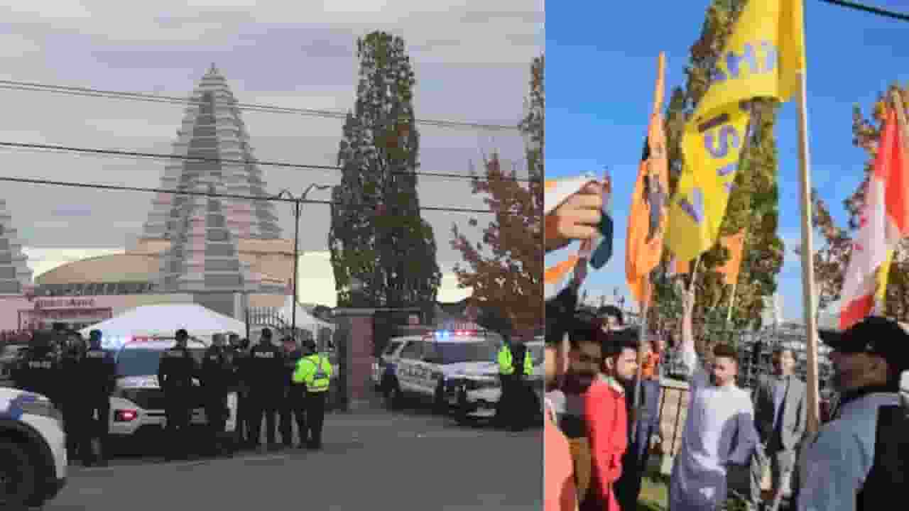 कनाडा के हिंदू मंदिर में खालिस्तानियों का हमला, ट्रूडो को आया गुस्सा Hindu sabha temple of brampton