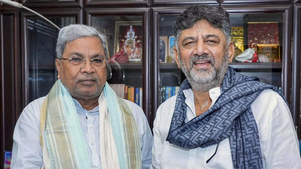 Siddaramaiah and DK Shiv Kumar PTI
